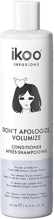 Odżywka zwiększająca objętość włosów - Ikoo Infusions Don’t Apologize, Volumize Conditioner — Zdjęcie N1