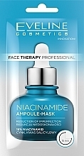 Ampułka-maska do twarzy z niacynamidem - Eveline Cosmetics Face Therapy Professional Niacinamide Ampoule Mask — Zdjęcie N1