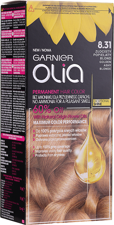 PRZECENA! Trwała farba bez amoniaku do włosów - Garnier Olia Permanent Hair Color * — Zdjęcie N1