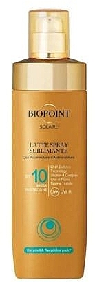 Mleczko w sprayu do ciała SPF 10 - Biopoint Solaire Latte Spray Sublimante SPF 10 — Zdjęcie N1