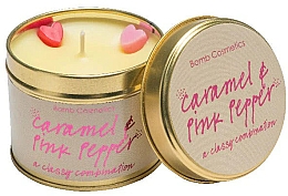 Kup Świeca zapachowa w żelaznej puszce - Bomb Cosmetics Caramel & Pink Pepper Tin Candle