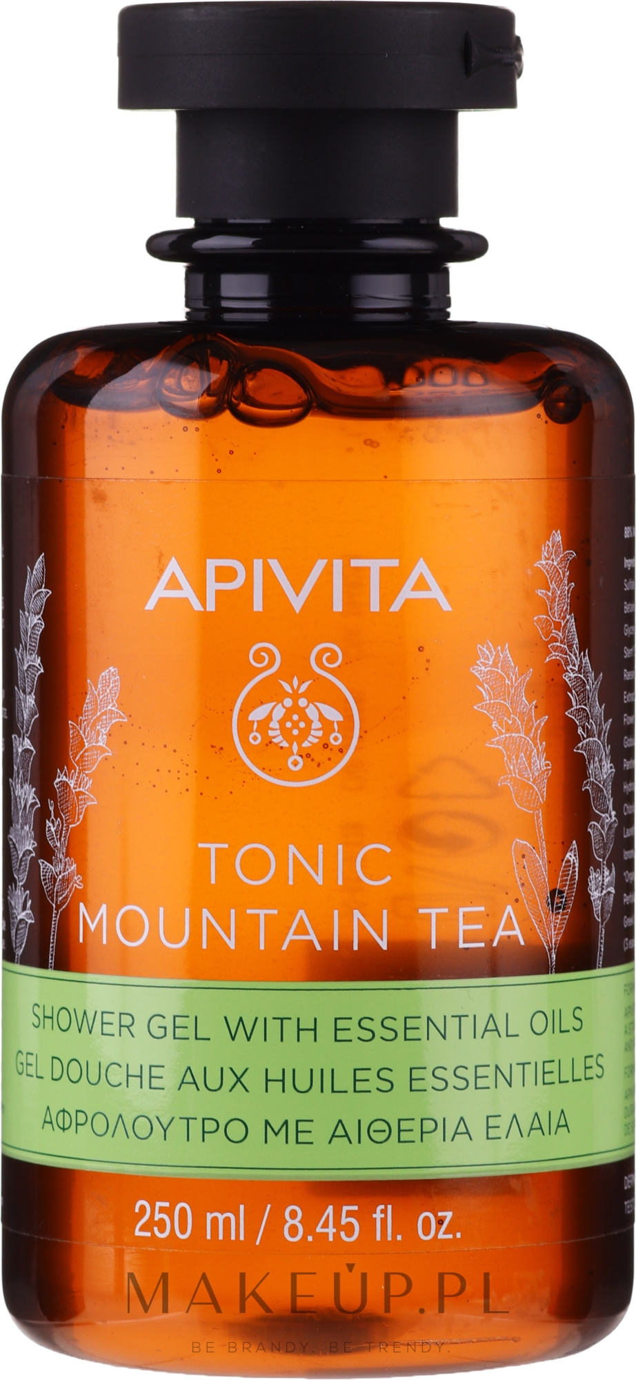 Tonizujący żel pod prysznic z olejkami eterycznymi - Apivita Tonic Mountain Tea Shower Gel with Essential Oils — Zdjęcie 250 ml