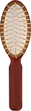 Owalna szczotka do włosów SP08G DBL, 18x4,8 cm, czerwona - Janeke Tortoise Oval Hair Brush Small — Zdjęcie N1