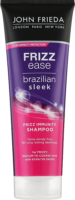 Szampon wygładzający włosy z keratyną - John Frieda Frizz Ease Brazilian Sleek Shampoo
