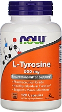 L-tyrozyna, 500 mg - Now Foods L-Tyrosine — Zdjęcie N2