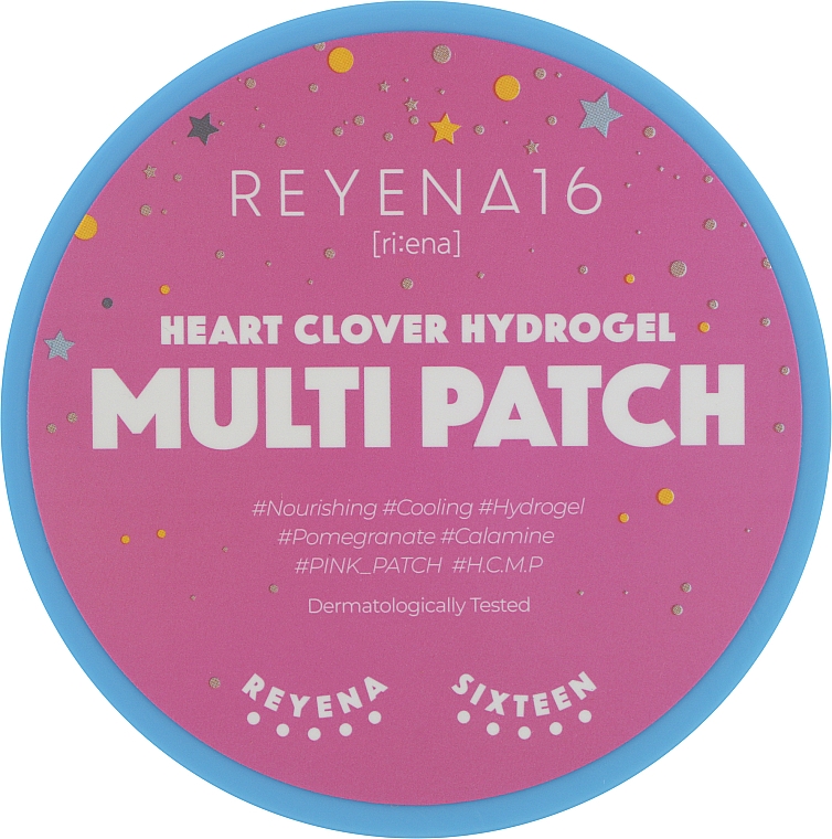 Hydrożelowe płatki pod oczy z ekstraktem z granatu i kalaminą - Reyena16 Heart Flower Hydrogel Multi Patch  — Zdjęcie N1