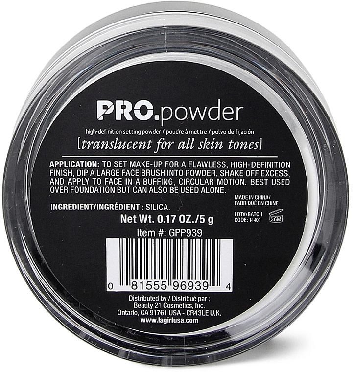 Puder sypki do twarzy - L.A. Girl HD PRO Setting Powder — Zdjęcie N4