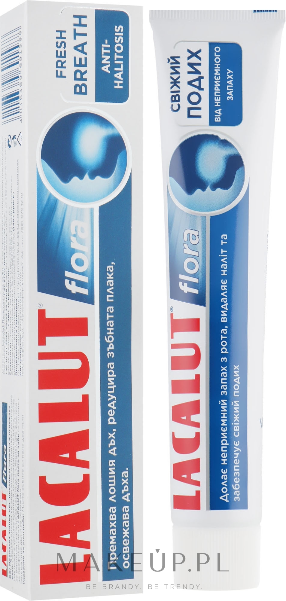 Pasta do zębów zwalczająca nieprzyjemny zapach z ust - Lacalut Flora — Zdjęcie 75 ml