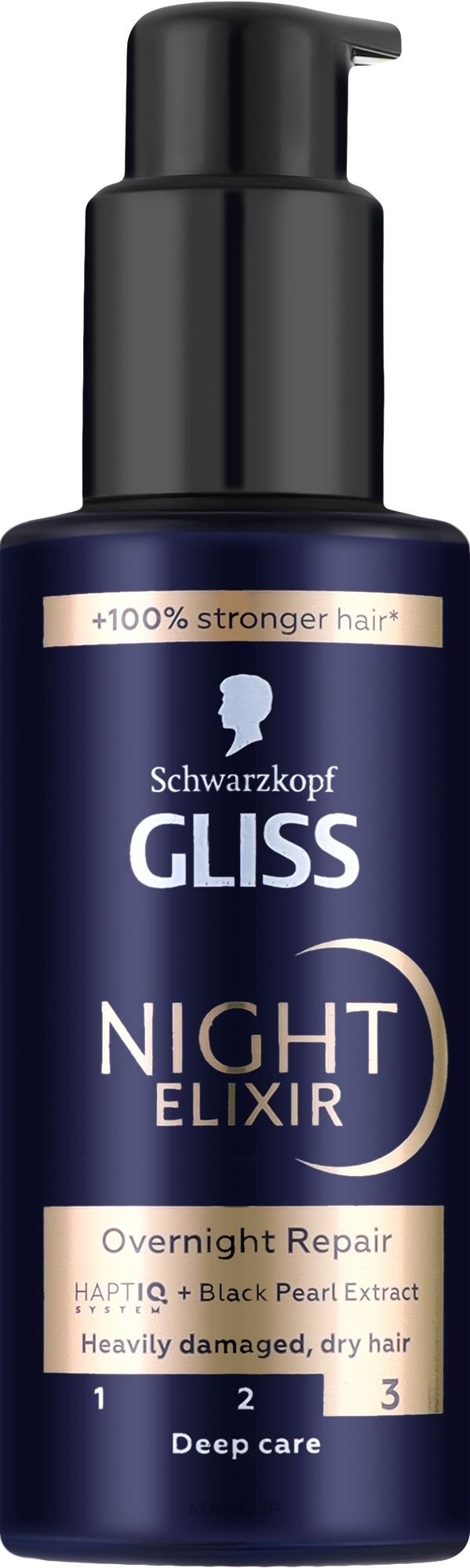 Eliksir do włosów mocno zniszczonych - Gliss Hair Repair Night Elixir Overnight Repair — Zdjęcie 100 ml