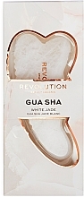 Masażer do twarzy Guasha, biały jadeit, jasne opakowanie - Revolution Skincare White Jade Gua Sha — Zdjęcie N2