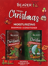 Kup Noworoczny zestaw upominkowy do włosów suchych i zniszczonych - Beaver Professional Christmas Box (shm/250ml + cond/250ml)