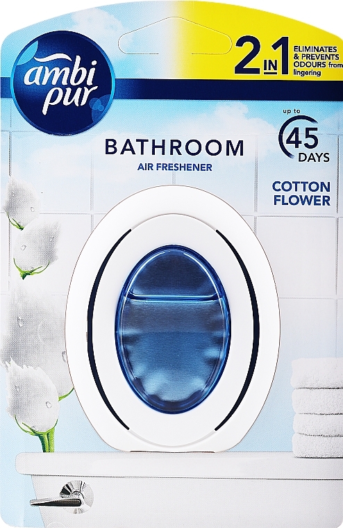 Zapach do łazienki Bawełna - Ambi Pur Bathroom Cotton Flower Scent — Zdjęcie N1