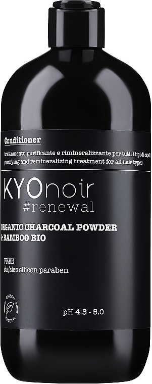 Oczyszczająca odżywka do włosów Organiczny węgiel i bambus - Kyo Noir Organic Charcoal Conditioner  — Zdjęcie N3