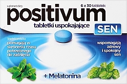 Suplement diety w tabletkach - Aflofarm Positivum Sen — Zdjęcie N1