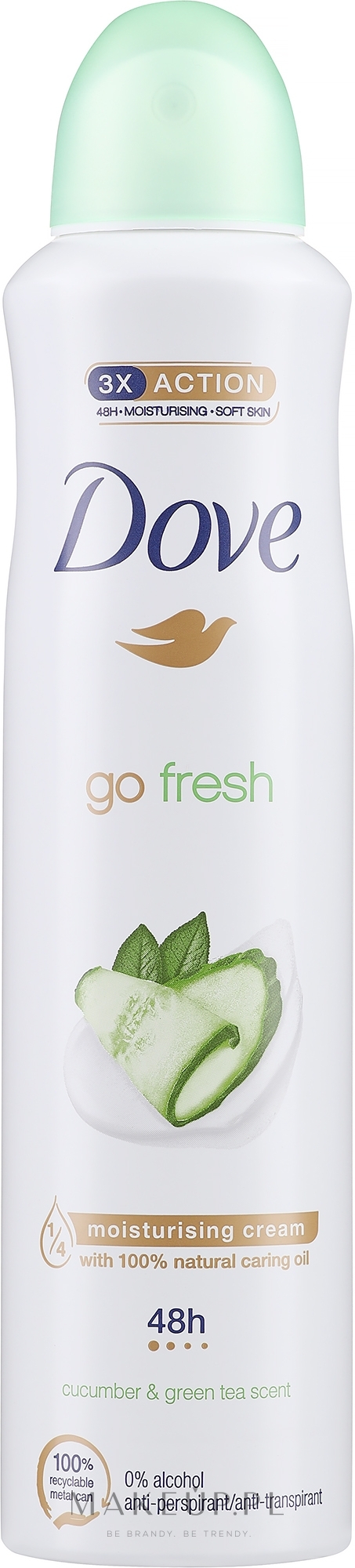 Antyperspirant-dezodorant w sprayu Ogórek i zielona herbata - Dove Go Fresh Cucumber & Green Tea Scent Antiperspirant Deodorant — Zdjęcie 250 ml
