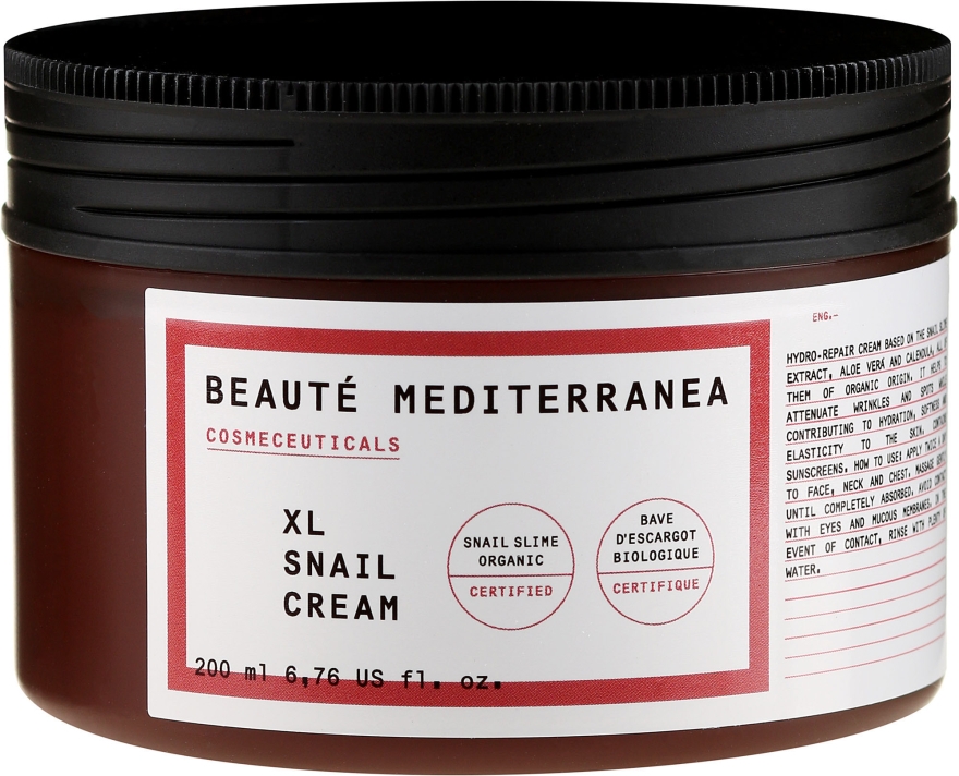 Odmładzający krem do twarzy ze śluzem ślimaka - Beaute Mediterranea Snail Cream  — Zdjęcie N3