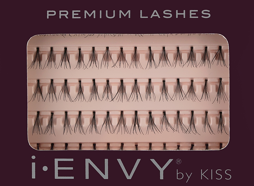Zestaw kępek sztucznych rzęs bez kleju Classic, średniej długości - Kiss Premium Lashes — Zdjęcie N1