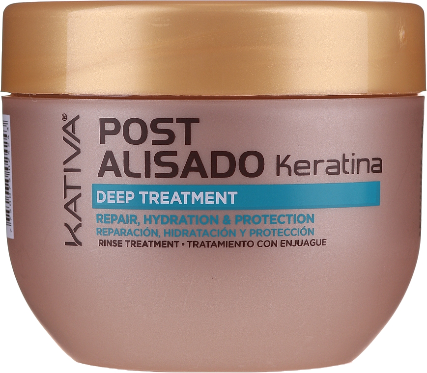 Zestaw - Kativa Straightening Post Treatment Keratin (shm 250 ml + cond 250 ml + mask 250 ml) — Zdjęcie N4