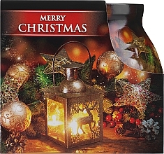 Świeca w szklanej osłonie - Admit Candle In Glass Cover Christmas Lantern — Zdjęcie N2