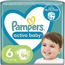Pieluchy Active Baby 6 (13-18 kg), 96 szt - Pampers — Zdjęcie N1