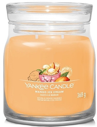 Świeca zapachowa w słoiku Mango Ice Cream, 2 knoty - Yankee Candle Singnature  — Zdjęcie N1