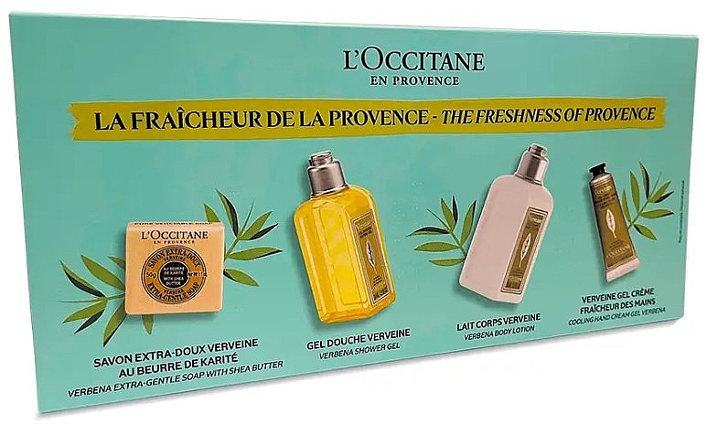 Zestaw - L'Occitane En Provence Verbena Set (sh/gel/70ml + b/milk/70ml + h/cr/30ml + soap/50g) — Zdjęcie N2