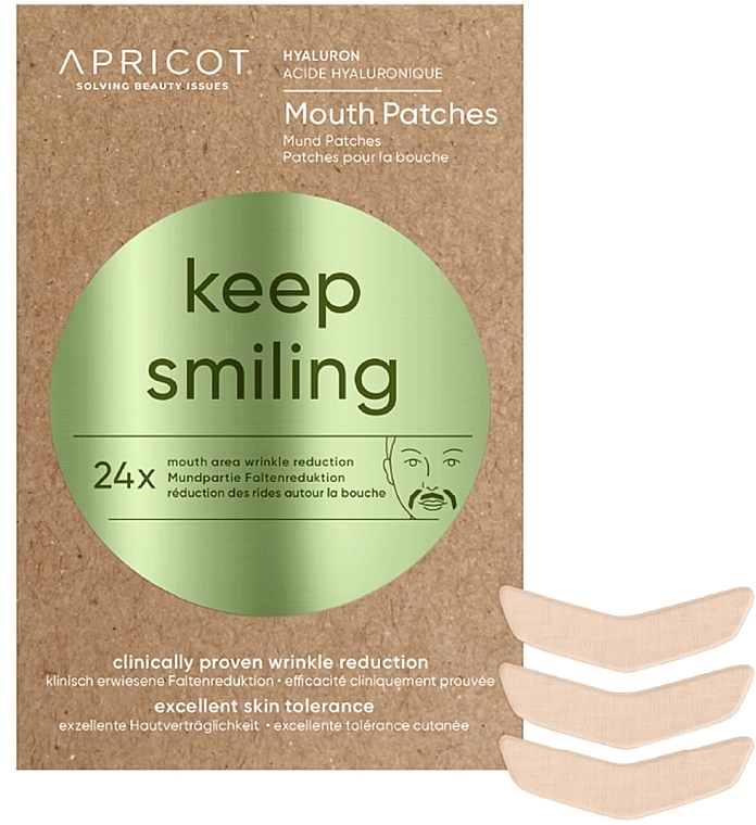 Ujędrniający plaster na bruzdy z kwasem hialuronowym - Apricot Keep Smiling Mouth Patches — Zdjęcie N1