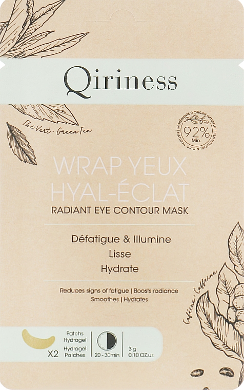 Odmładzające plastry hydrożelowe na kontur oka - Qiriness Radiant Eye Contour Mask — Zdjęcie N1