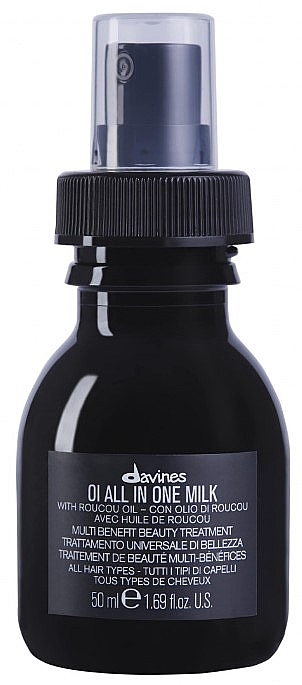 Wielofunkcyjne upiększające mleczko-olejek do wszystkich rodzajów włosów - Davines Oi Multi Benefit Beauty Treament All In One Milk With Roucou Oil — Zdjęcie N3