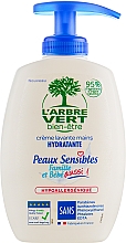 Kup Mydło w kremie do skóry wrażliwej - L'Arbre Vert Family & Baby Sensitive (z dozownikiem)