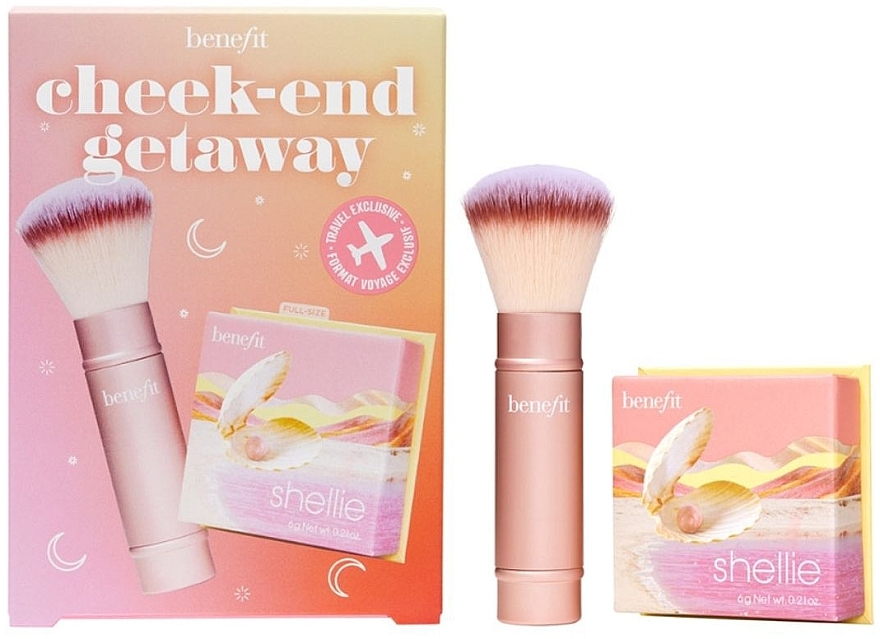 Zestaw - Benefit Cosmetics Cheek-end Getaway Make-up Set (blush/6g + brush/1pcs) — Zdjęcie N1