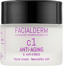 Kup Krem przeciwstarzeniowy do skóry normalnej i suchej - Facialderm C1 Anti-Age And Anti-Stress Cream