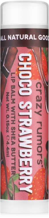 Naturalny balsam do ust Czekolada i truskawka - Crazy Rumors Chocolate Strawberry Lip Balm — Zdjęcie N1