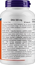 Kapsułki żelowe Kwas DHA 500 mg - Now Foods DHA-500 Brain Supports — Zdjęcie N4