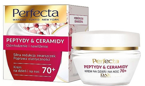 PRZECENA! Odmładzający krem nawilżający do twarzy 70+ - Perfecta Peptydy&Ceramidy * — Zdjęcie N1