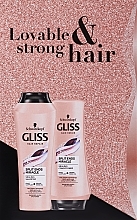 Zestaw - Gliss Kur Split Ends Miracle Lovable & Strong Hair (shm/250ml + h/balm/200ml) — Zdjęcie N1