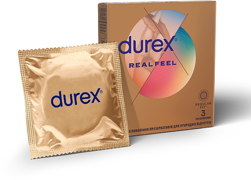 Prezerwatywy Real feel, 3 szt. - Durex Real Feel