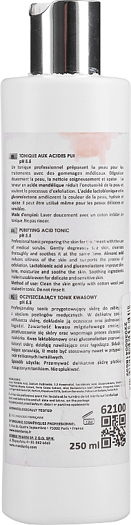 PRZECENA! Tonik kwasowy do przygotowania skóry przed zabiegiem peelingu - M'onduniq AciMed-IQ Purifling Acid Tonic pH 5.5 * — Zdjęcie N2