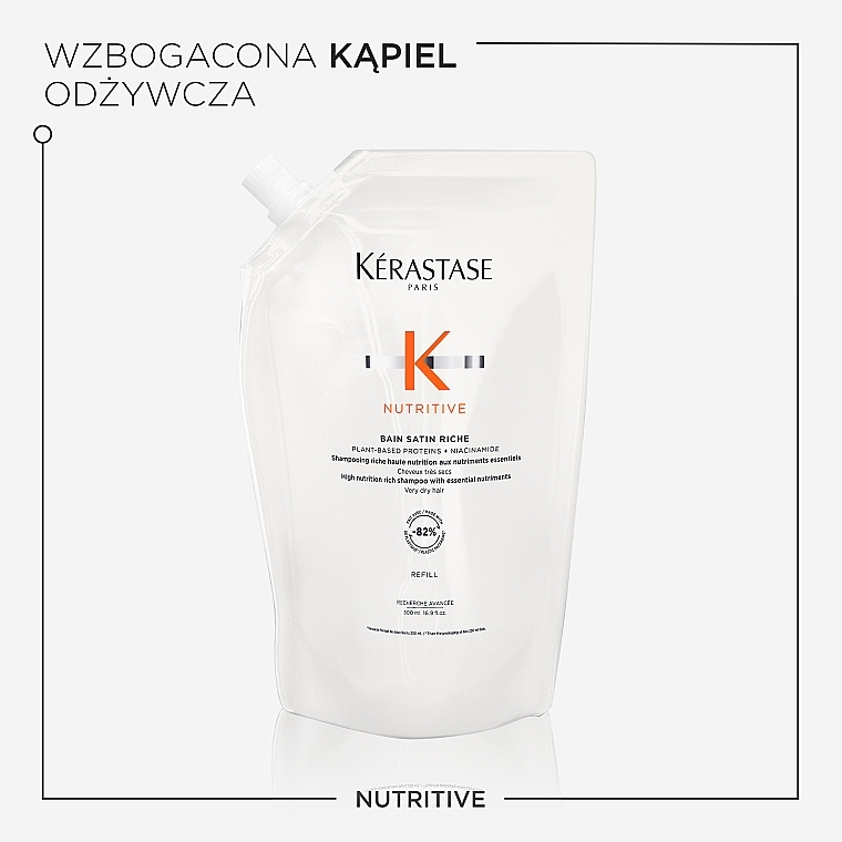 Nawilżający szampon-kąpiel do bardzo suchych włosów - Kerastase Nutritive Bain Satin Riche Shampoo (uzupełnienie) — Zdjęcie N2