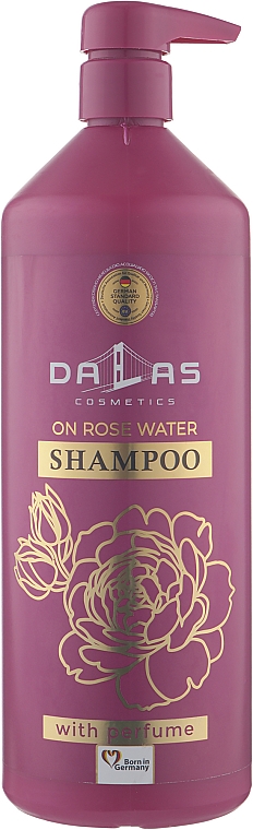 Wzmacniający szampon do włosów na bazie wody różanej - Dalas Cosmetics On Rose Water Shampoo — Zdjęcie N3