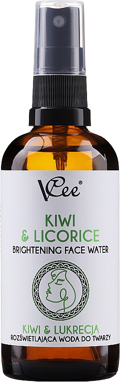 Rozświetlająca woda do twarzy Kiwi i lukrecja - VCee Kiwi & Licorice Brightening Face Water — Zdjęcie N1