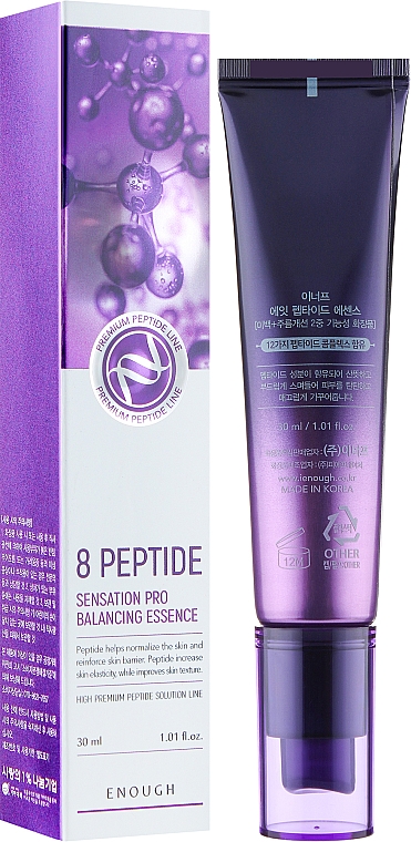 Przeciwstarzeniowa esencja z peptydami - Enough Premium 8 Peptide Sensation Pro Balancing Essence — Zdjęcie N2