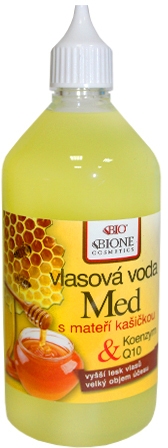 Woda do włosów z mleczkiem pszczelim - Bione Cosmetics Honey + Q10 — Zdjęcie N1