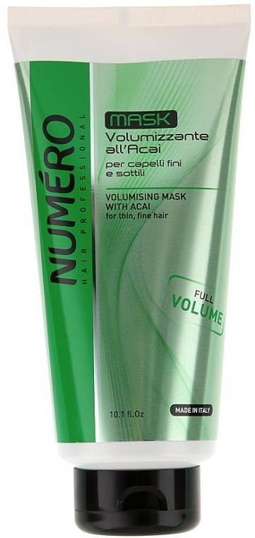 Maska zwiększająca objętość włosów z ekstraktem z jagód acai - Brelil Numero Volumising Mask 