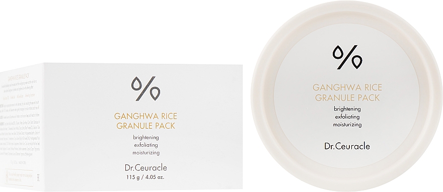 Nawilżająca maseczka do twarzy z ekstraktem z ryżu - Dr.Ceuracle Ganghwa Rice Granule Pack — Zdjęcie N1