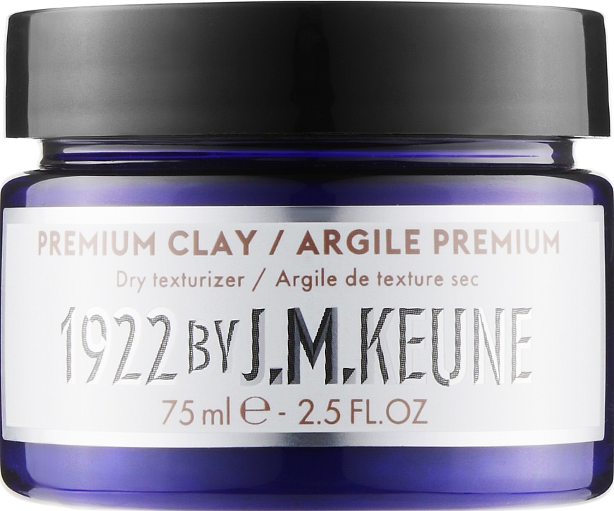 Mocno utrwalająca matowa glinka do włosów - Keune 1922 Premium Clay Distilled For Men — Zdjęcie N1