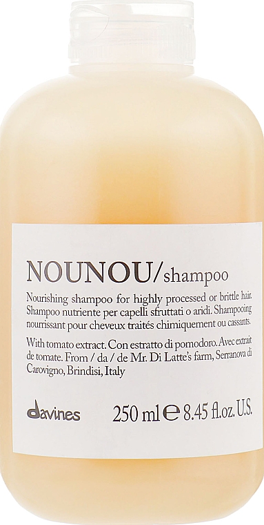 Odżywczy szampon wzmacniający włosy - Davines Nourishing Nounou Shampoo With Tomato Extract