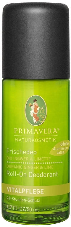 Dezodorant w kulce Imbir i limonka - Primavera Fresh Deodorant with Ginger and Lime  — Zdjęcie N1