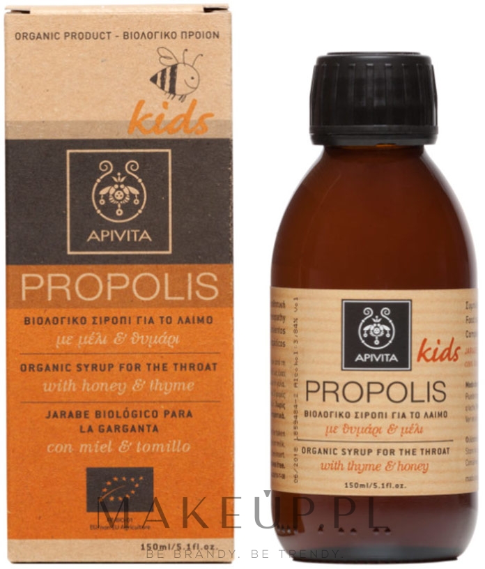 Propolis Dla Dzieci Pan Tabletka Apivita Kids Propolis Organic Syrup For The Throat - Organiczny syrop