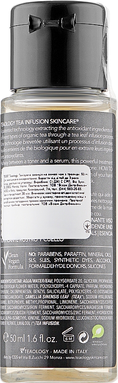 Nawilżająco-detoksykujący tonik z wodą różaną, czarną herbatą i kwasem hialuronowym - Teaology Rose Tea Toning Essence — Zdjęcie N4